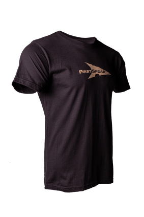 FirstSpear Logo Shirt Black with Gold Logo